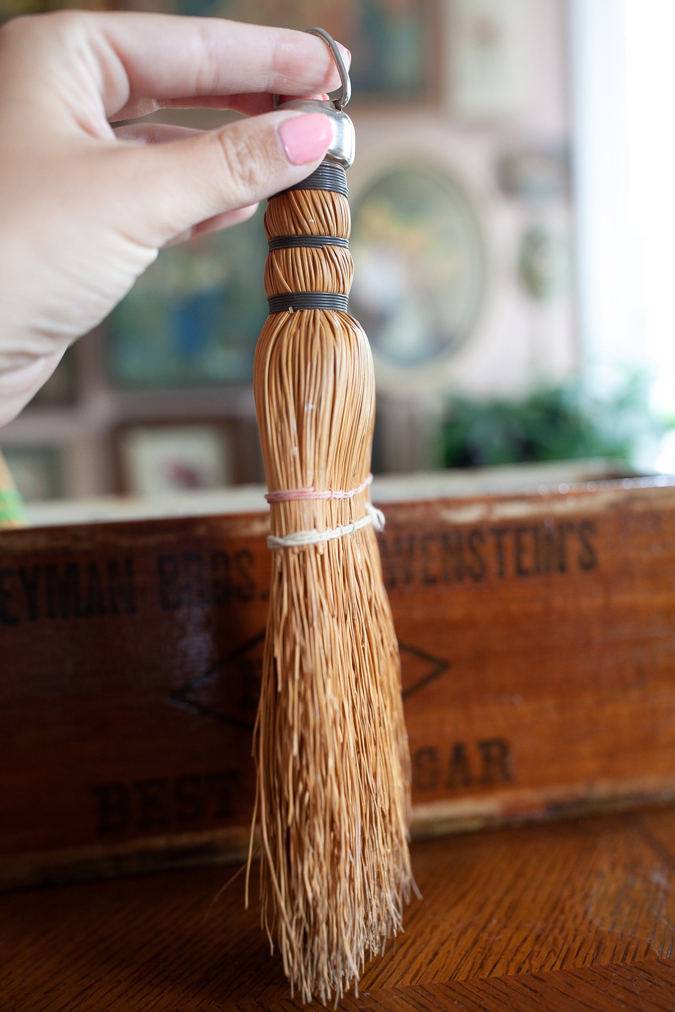 Vintage Whisk Broom - Small Broom - Decorative broom