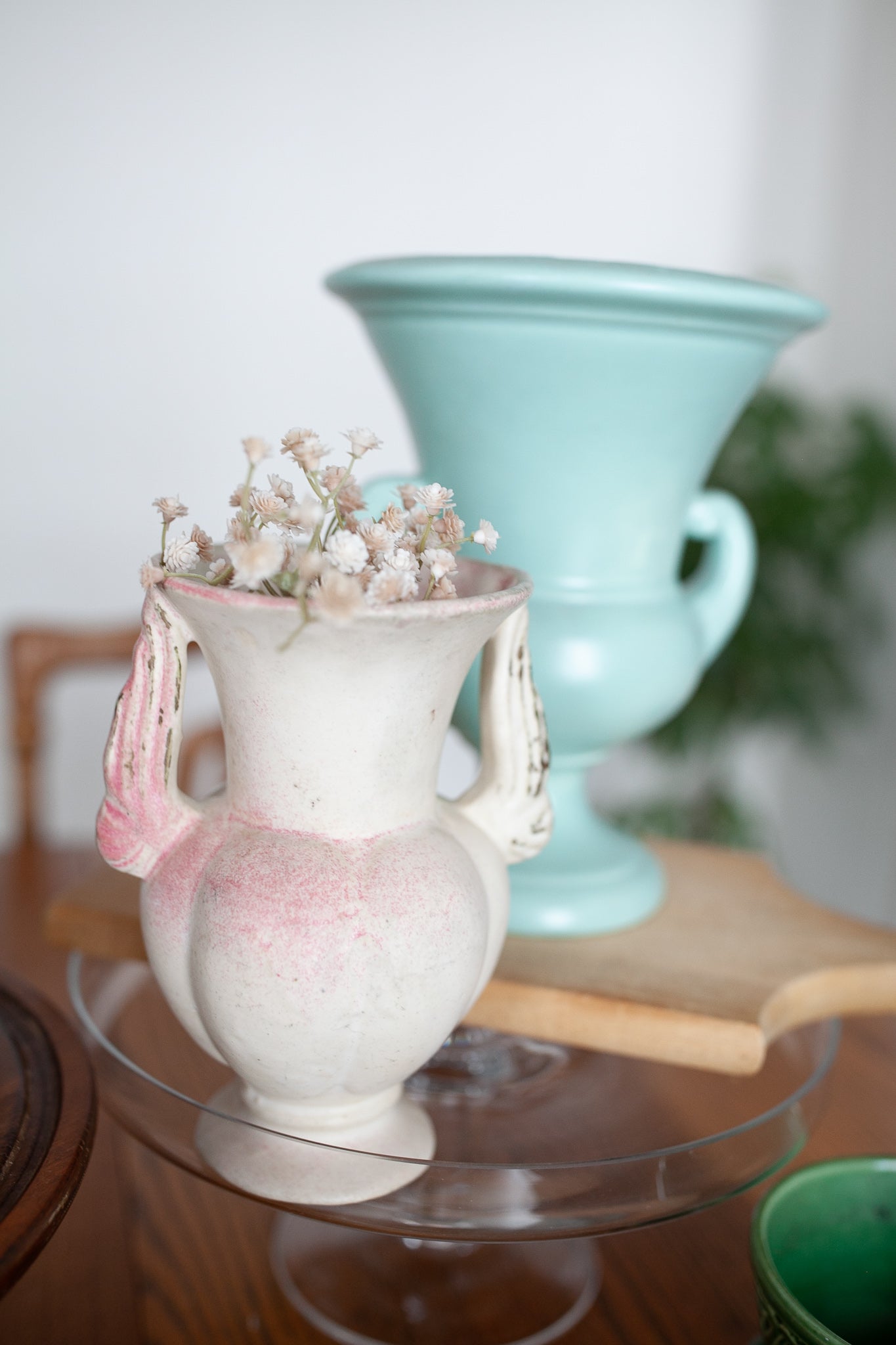 Vintage Pottery - Pink Pottery- Niloak Pottery Winged Victory Vase