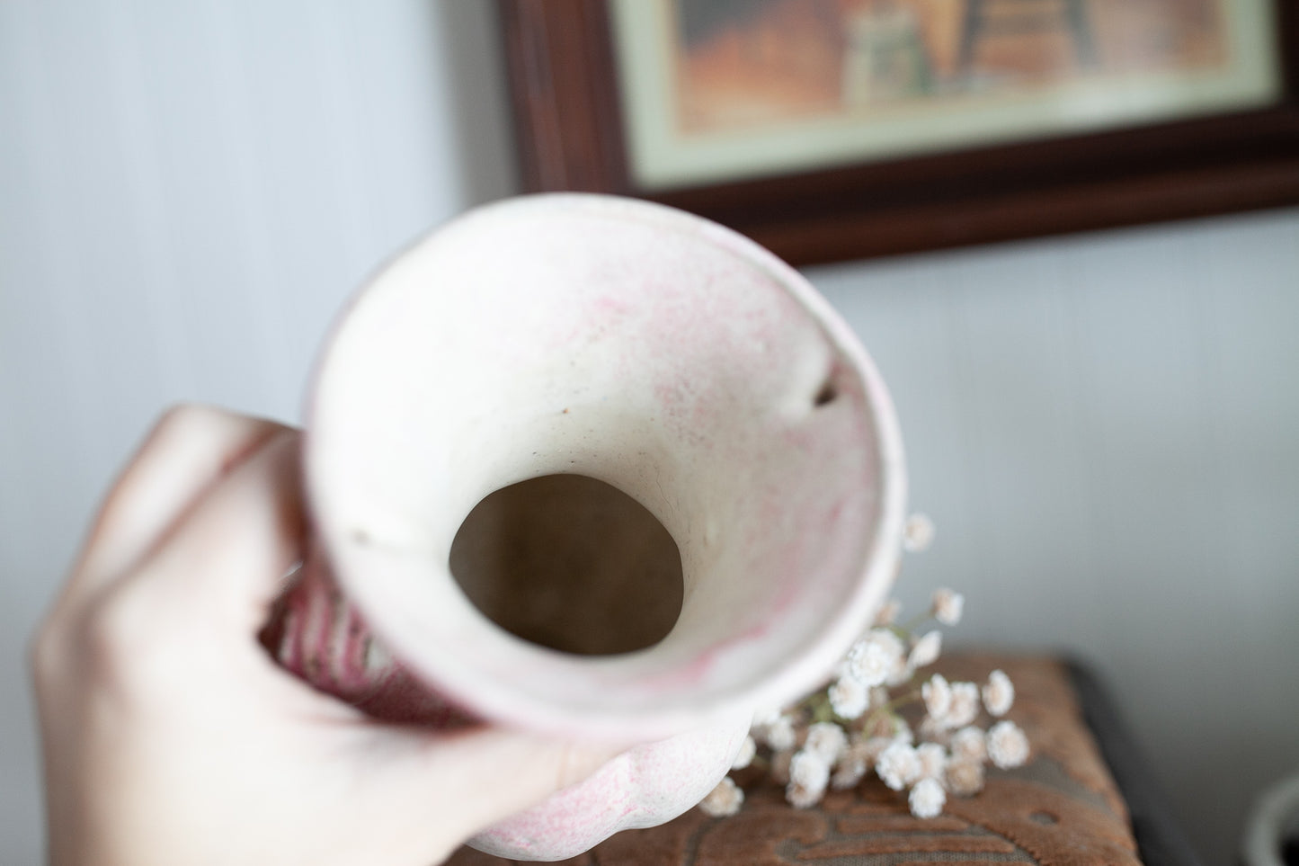 Vintage Pottery - Pink Pottery- Niloak Pottery Winged Victory Vase