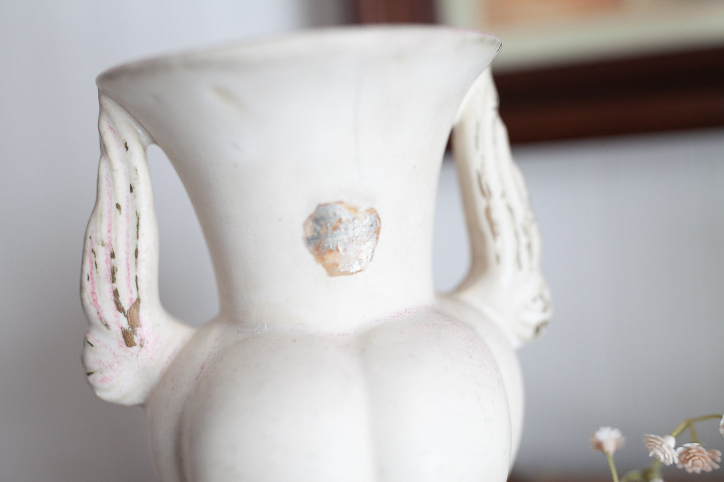 Vintage Pottery - Pink Pottery- Niloak Pottery Winged Victory Vase