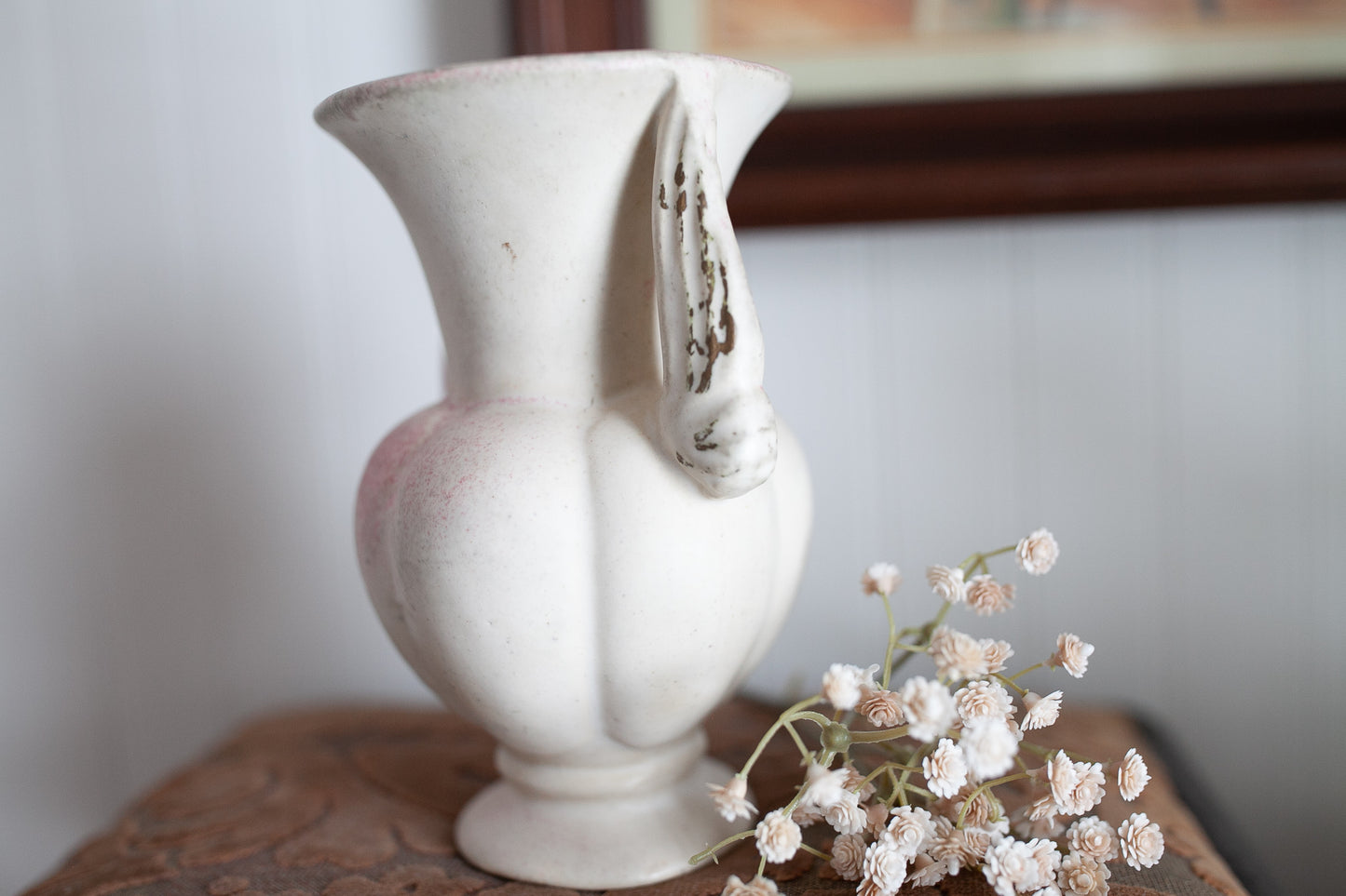 Vintage Pottery - Pink Pottery- Niloak Pottery Winged Victory Vase