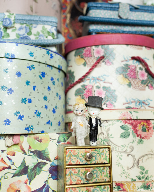 Bisque Bride and Groom - All Bisque Doll - Frozen Charlotte