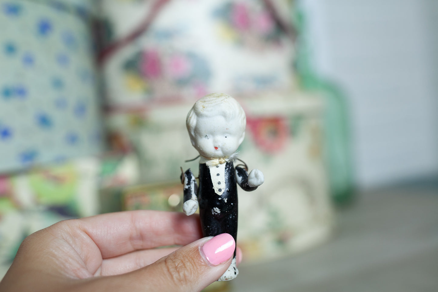 Bisque Bride and Groom - All Bisque Doll - Frozen Charlotte