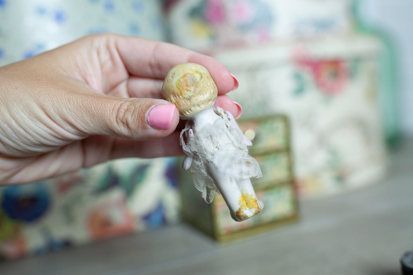 Bisque Bride and Groom - All Bisque Doll - Frozen Charlotte