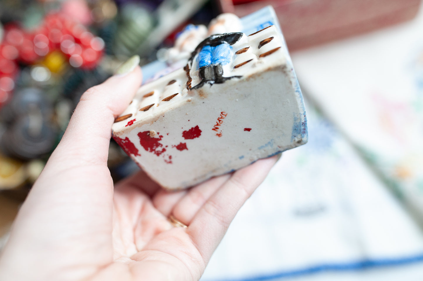 Vintage Pin Cushion - Blue Pin Cushion