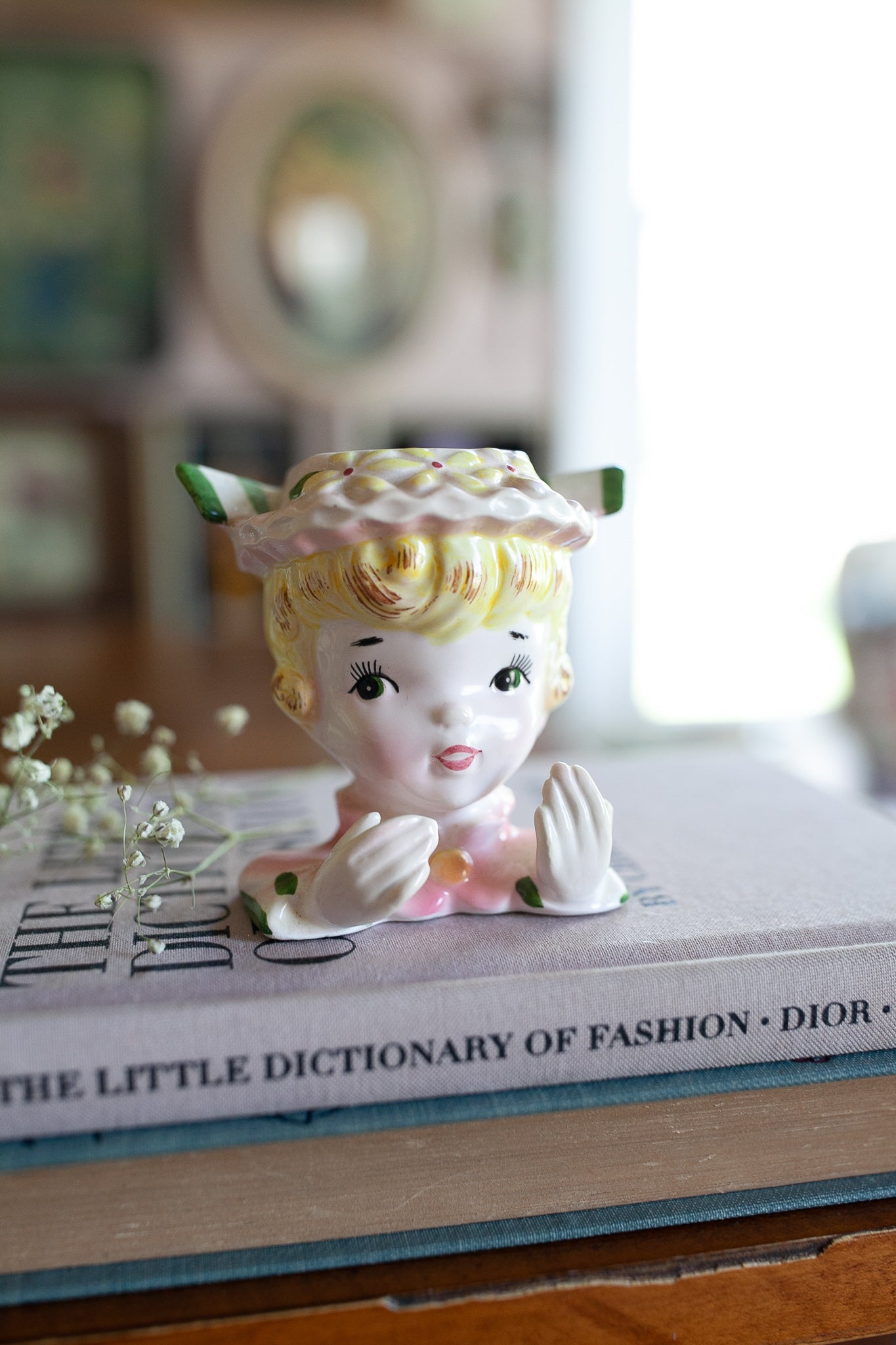 Vintage Lady Head Vase - Mini Head Vase