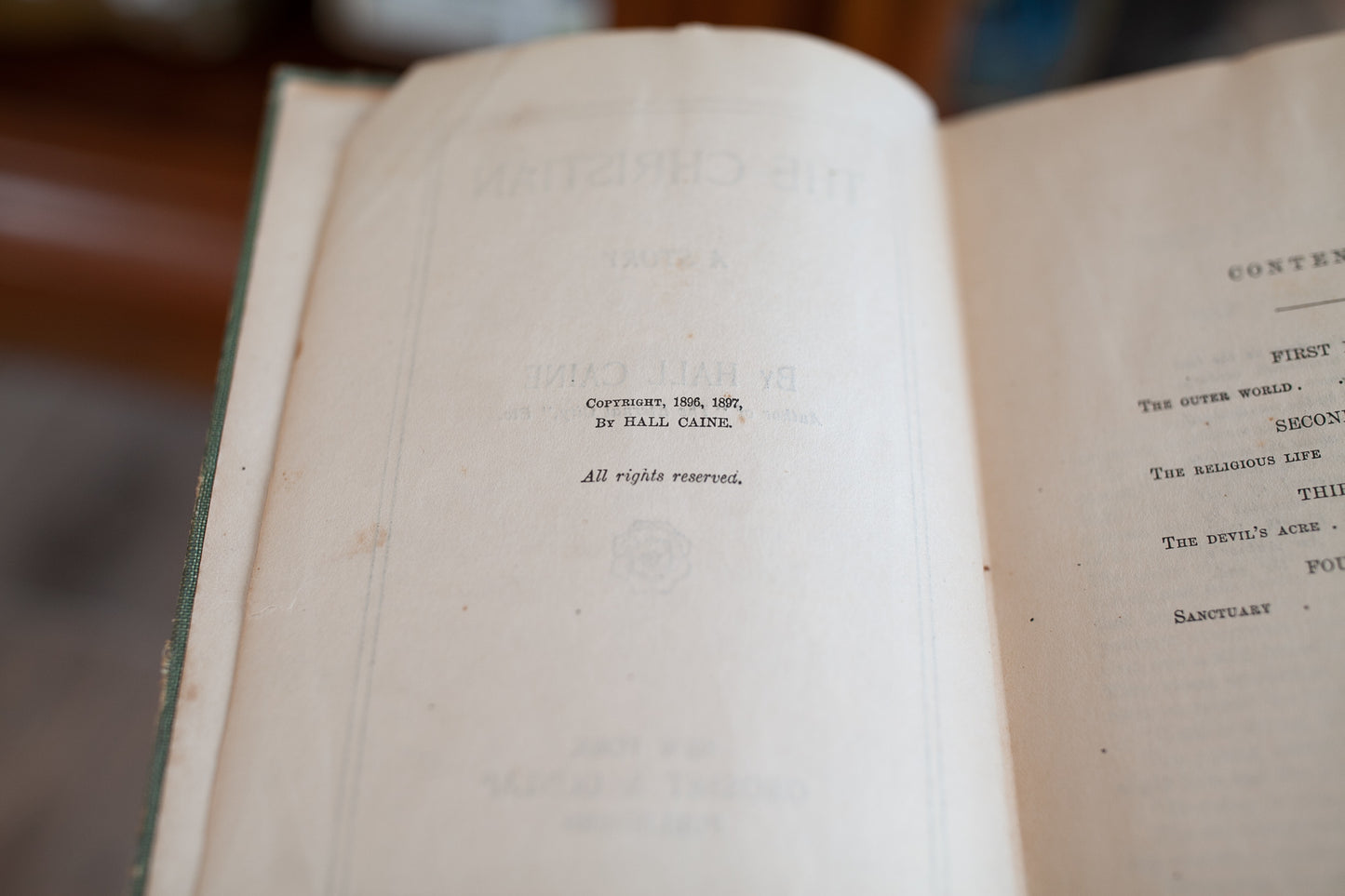 Antique Book- The Christian by Hall Caine