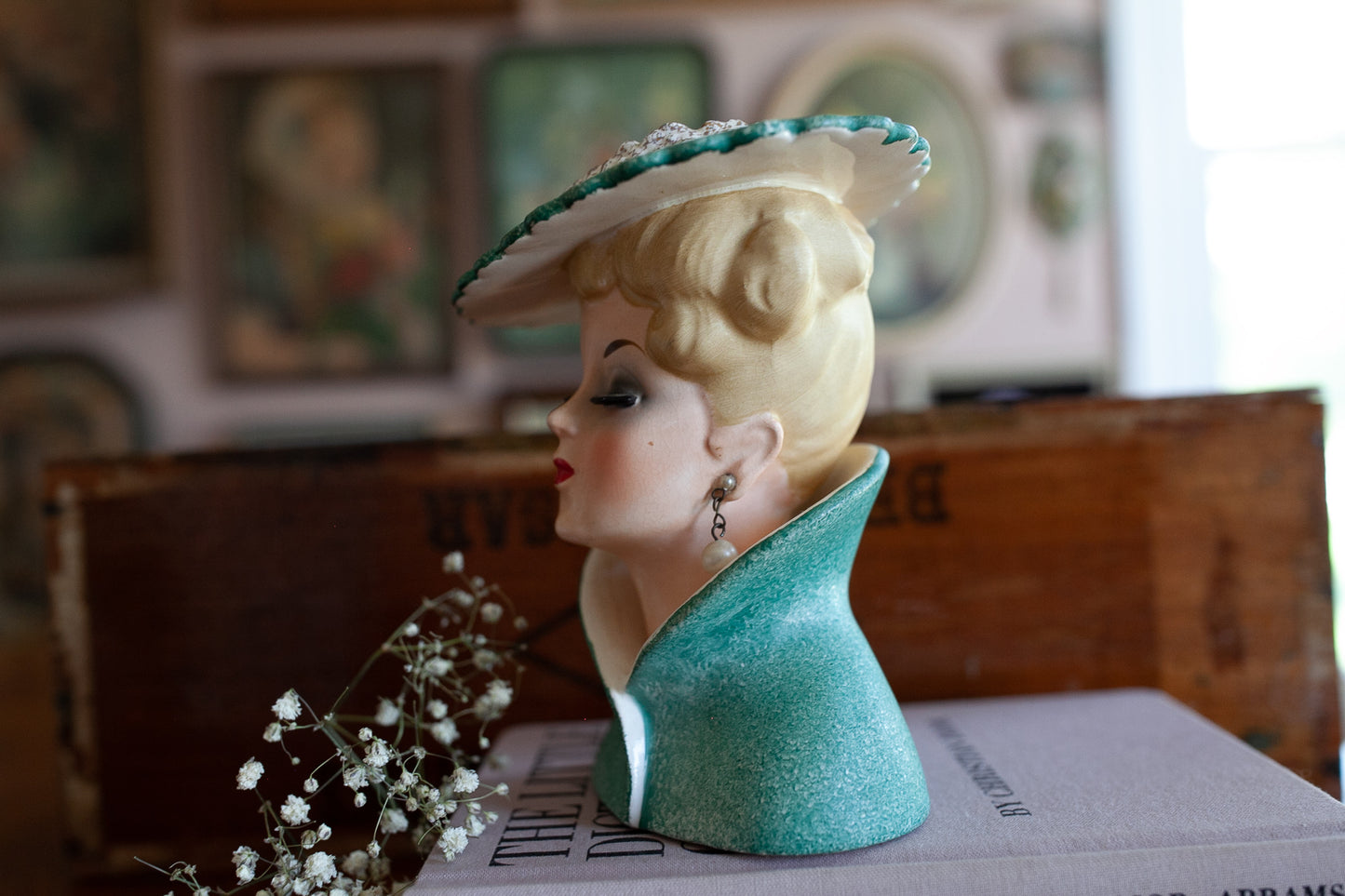 Vintage Lady Head Vase - Napco