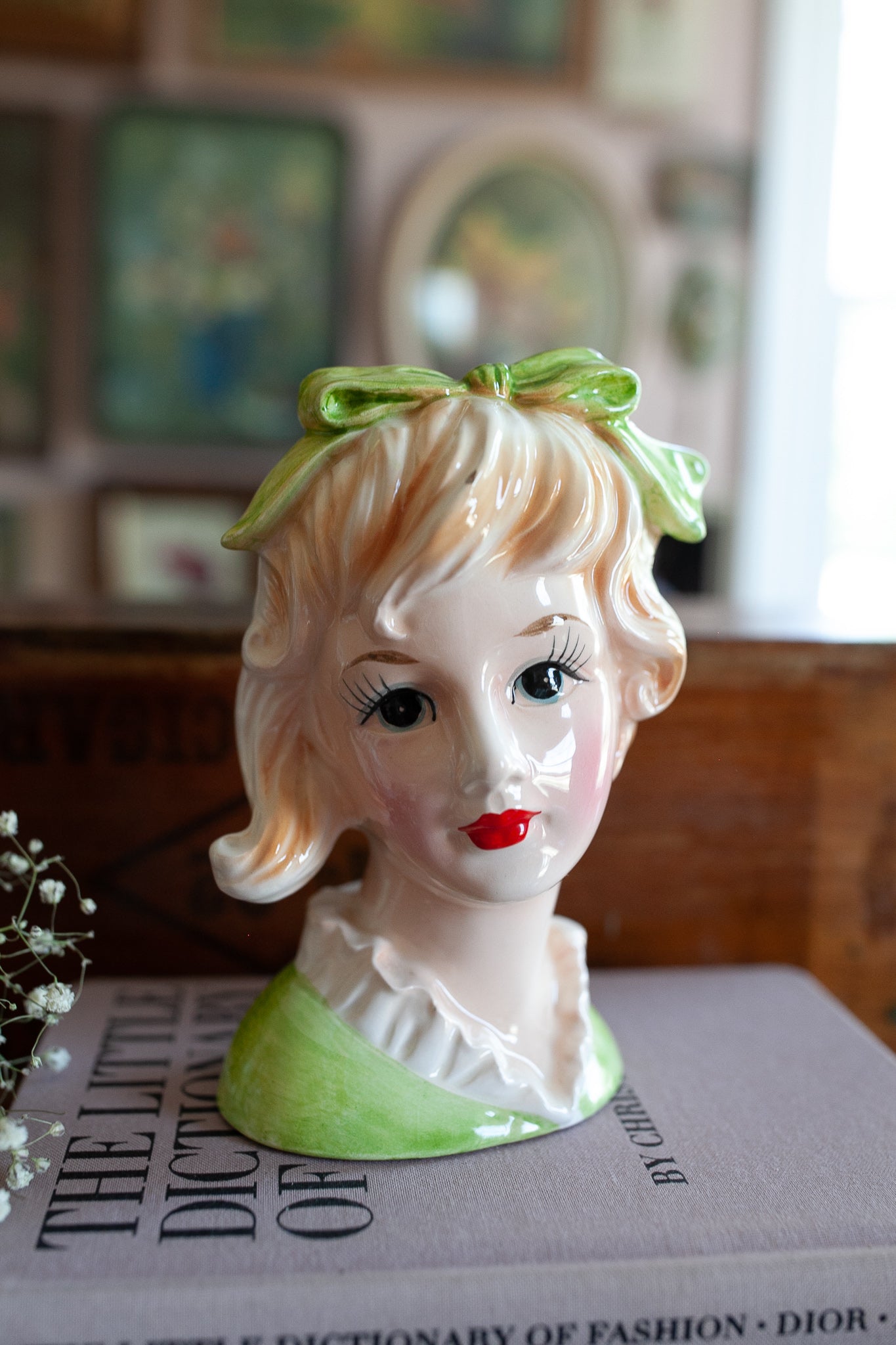 Vintage Lady Head Vase - Caffco