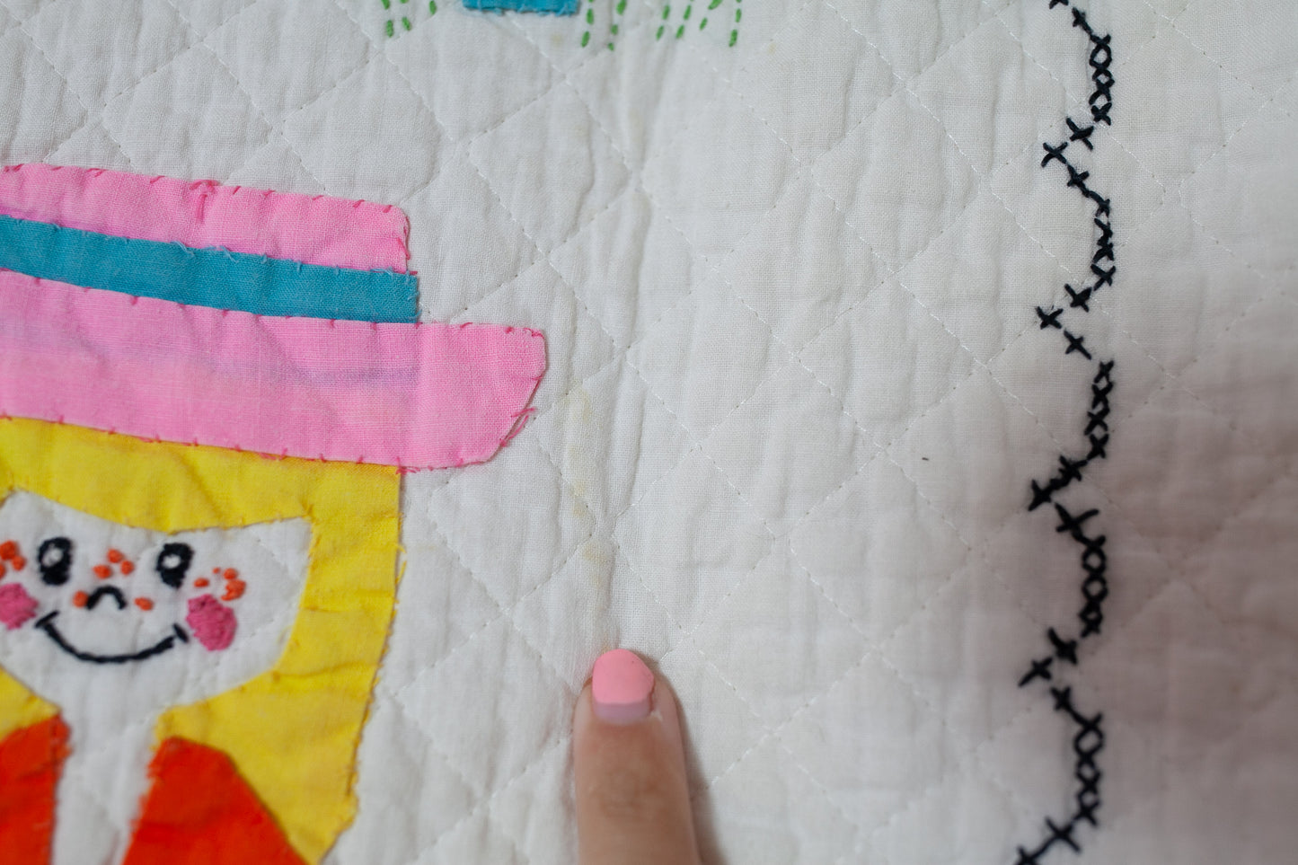 Vintage Crib Quilt - Zoo Quilt