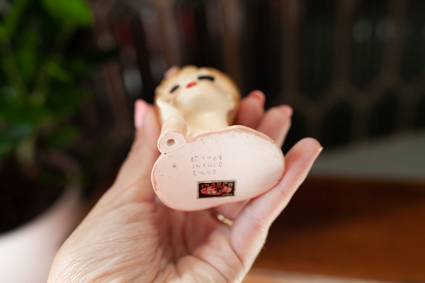 Vintage Lady Head Vase -Inarco Mini Head Vase