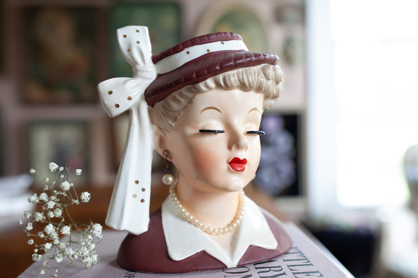 Vintage Lady Head Vase - Lucy - C2633A Napco 1956