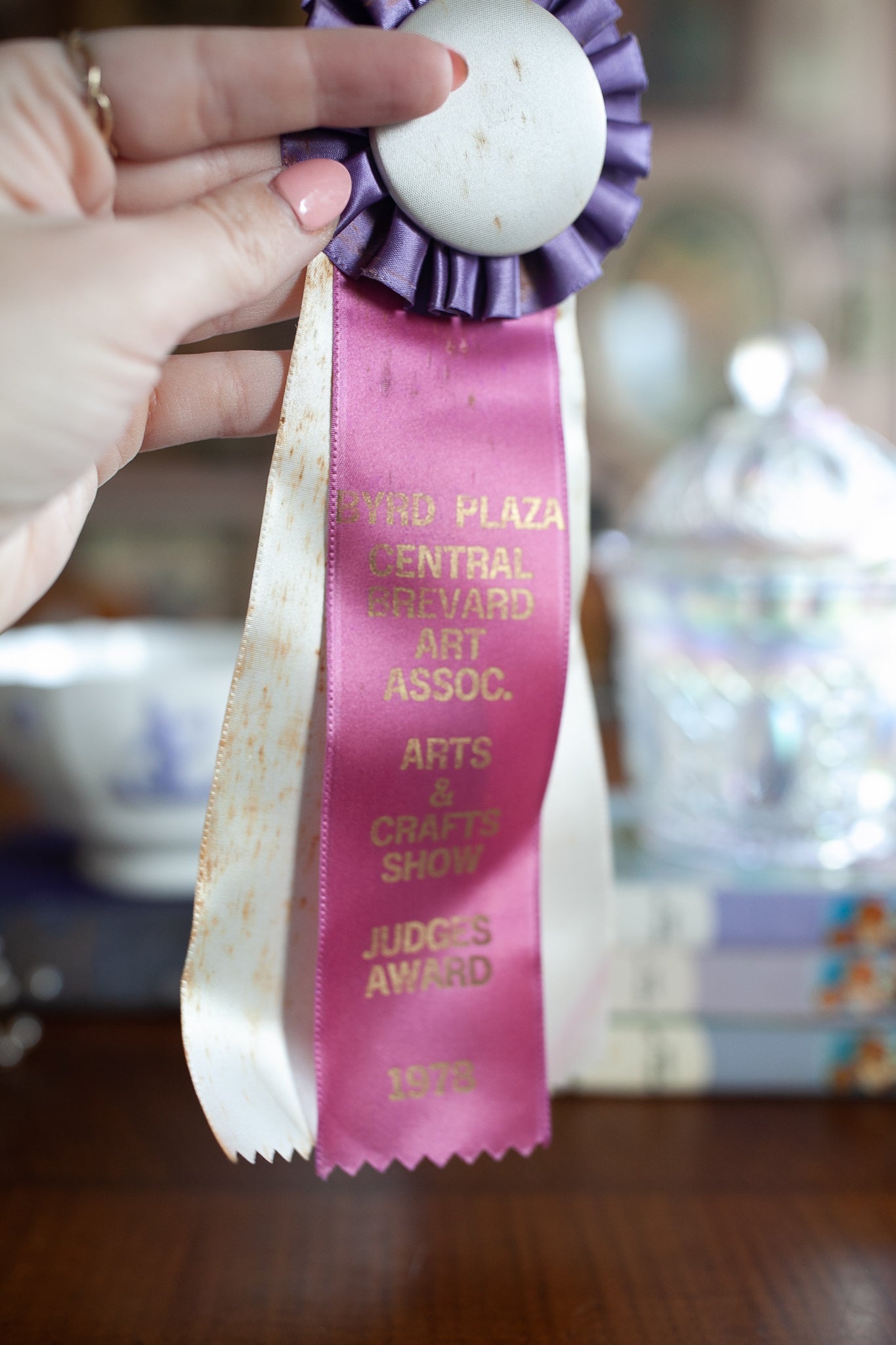 Vintage Purple Ribbon -Prize Ribbon