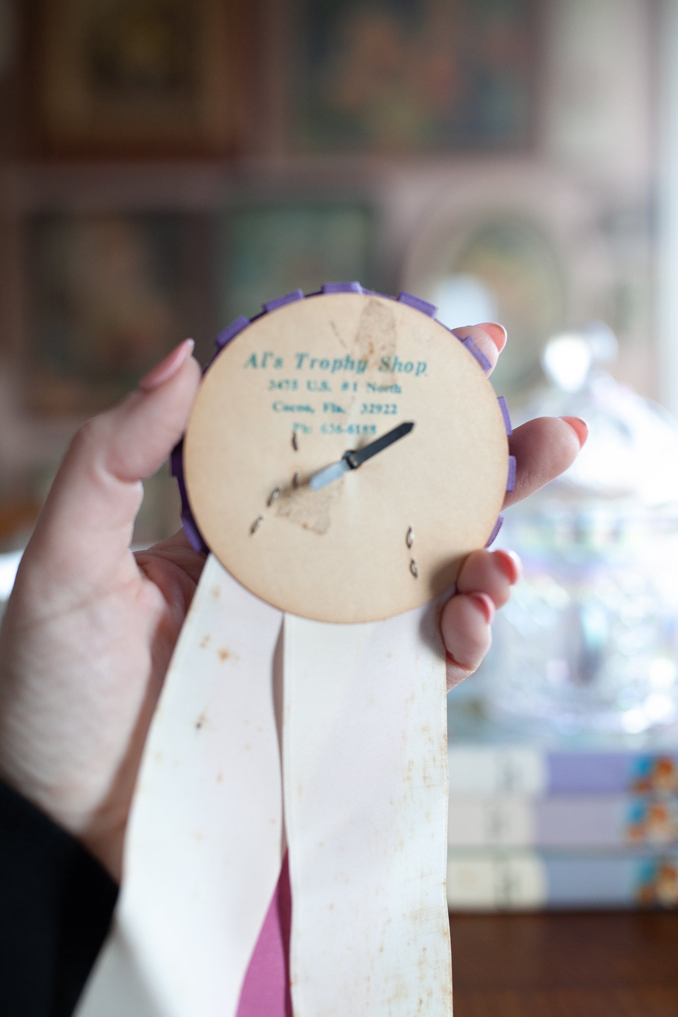 Vintage Purple Ribbon -Prize Ribbon