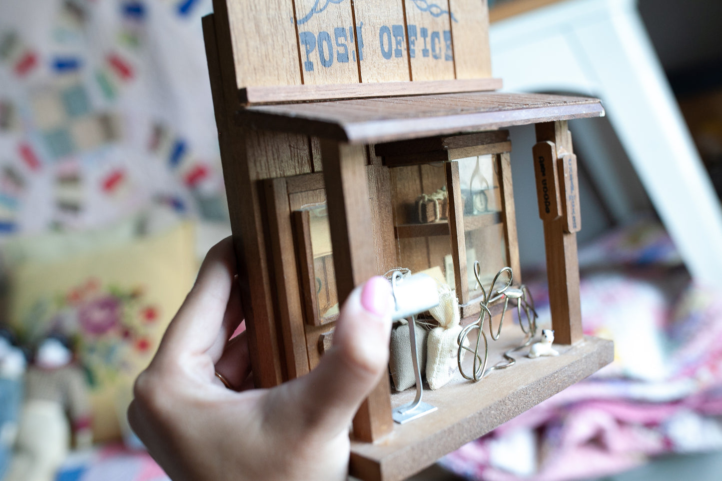 Vintage Post Office - Shadow Box Art