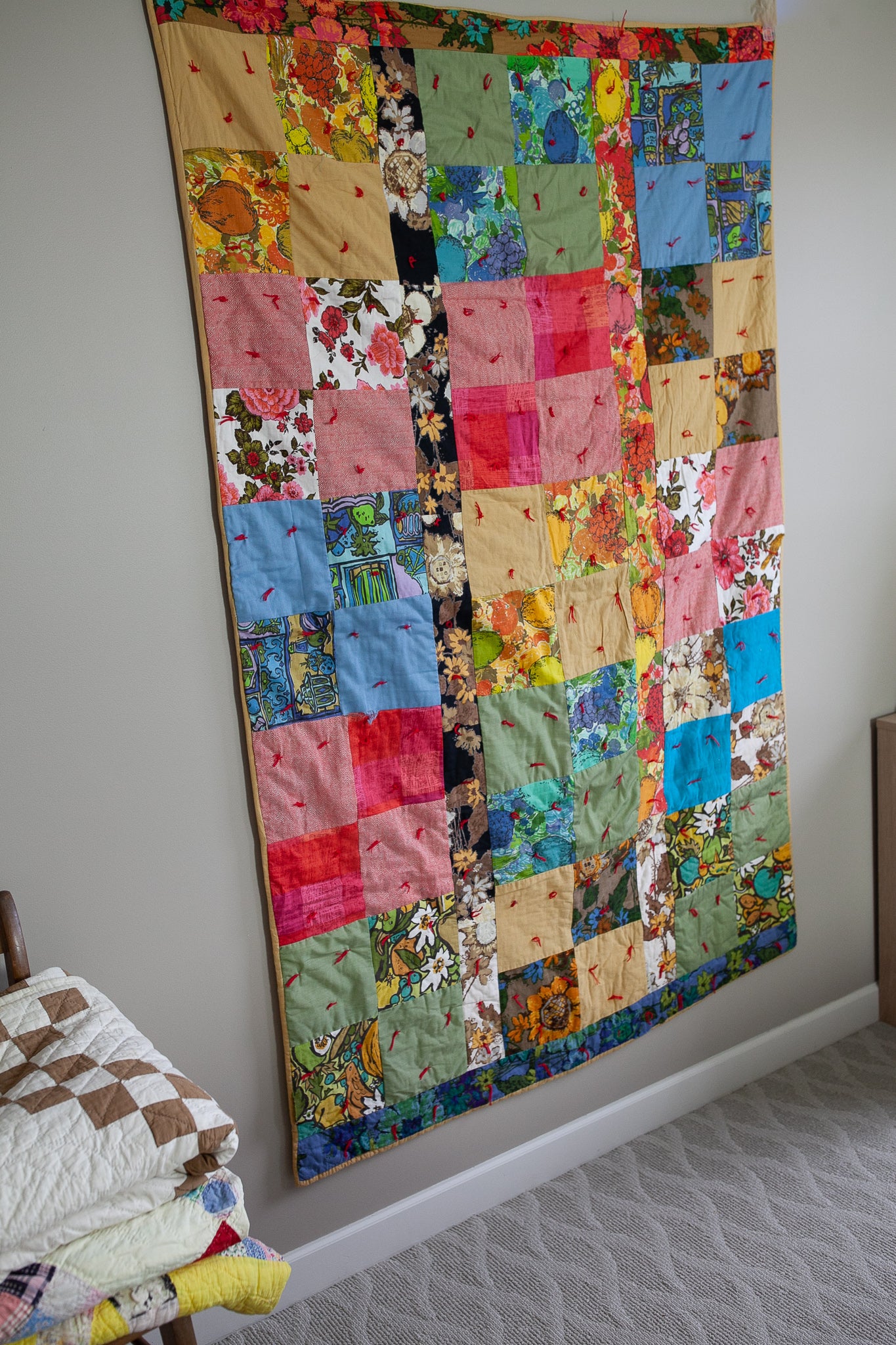 Vintage Quilt - Tie Quilt