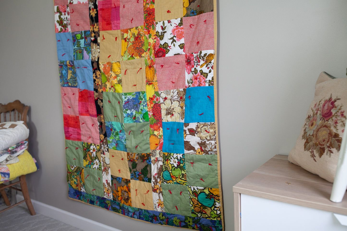 Vintage Quilt - Tie Quilt