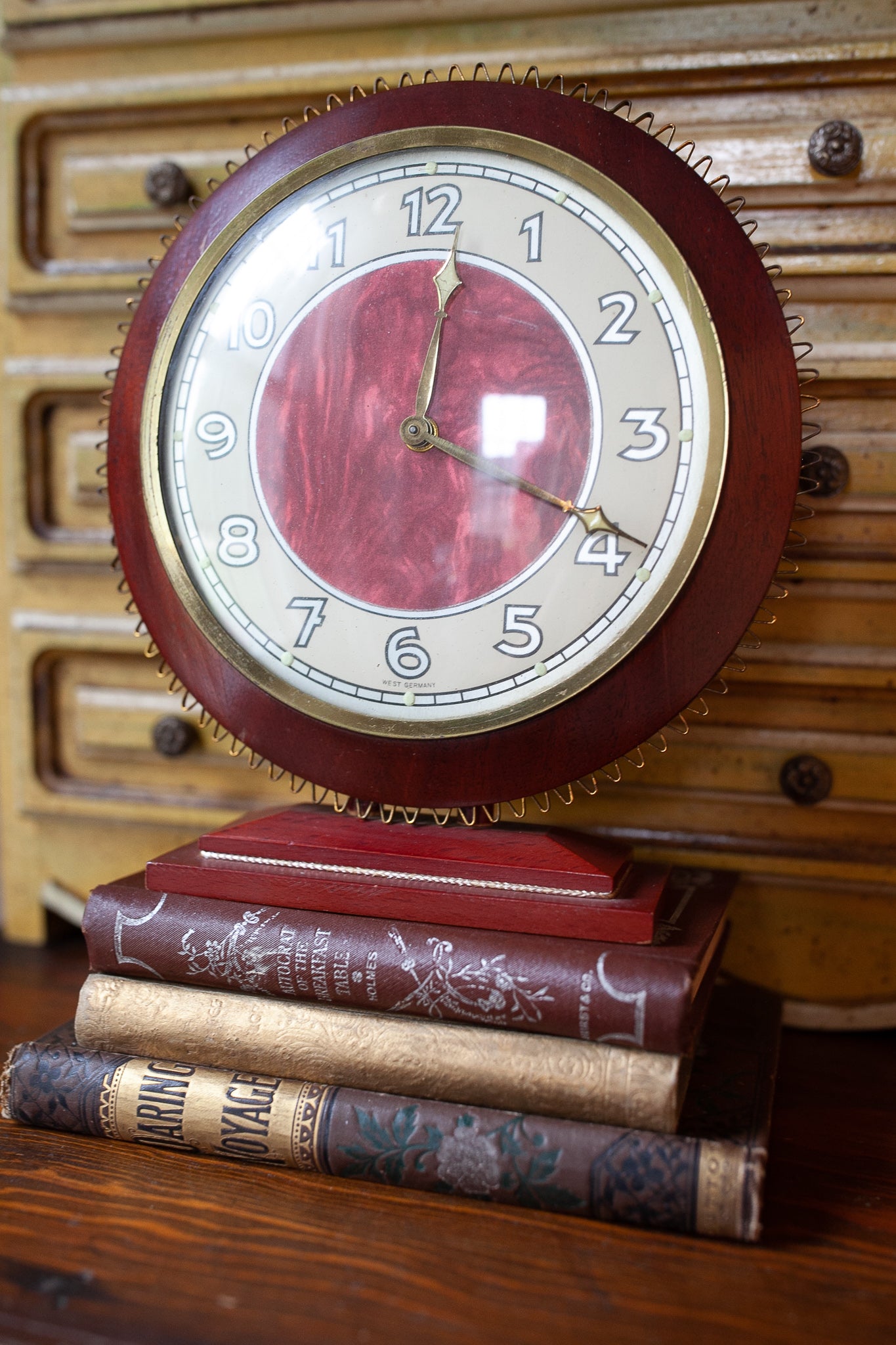 Vintage Clock - Accent Clock - Round Clock Made in West Germany