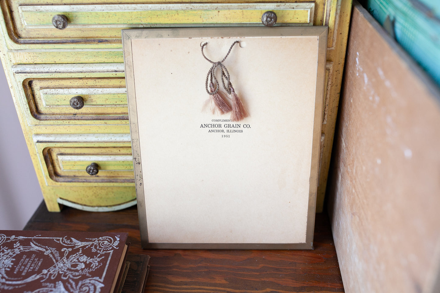 Vintage Floral - Framed Floral - Yellow Roses