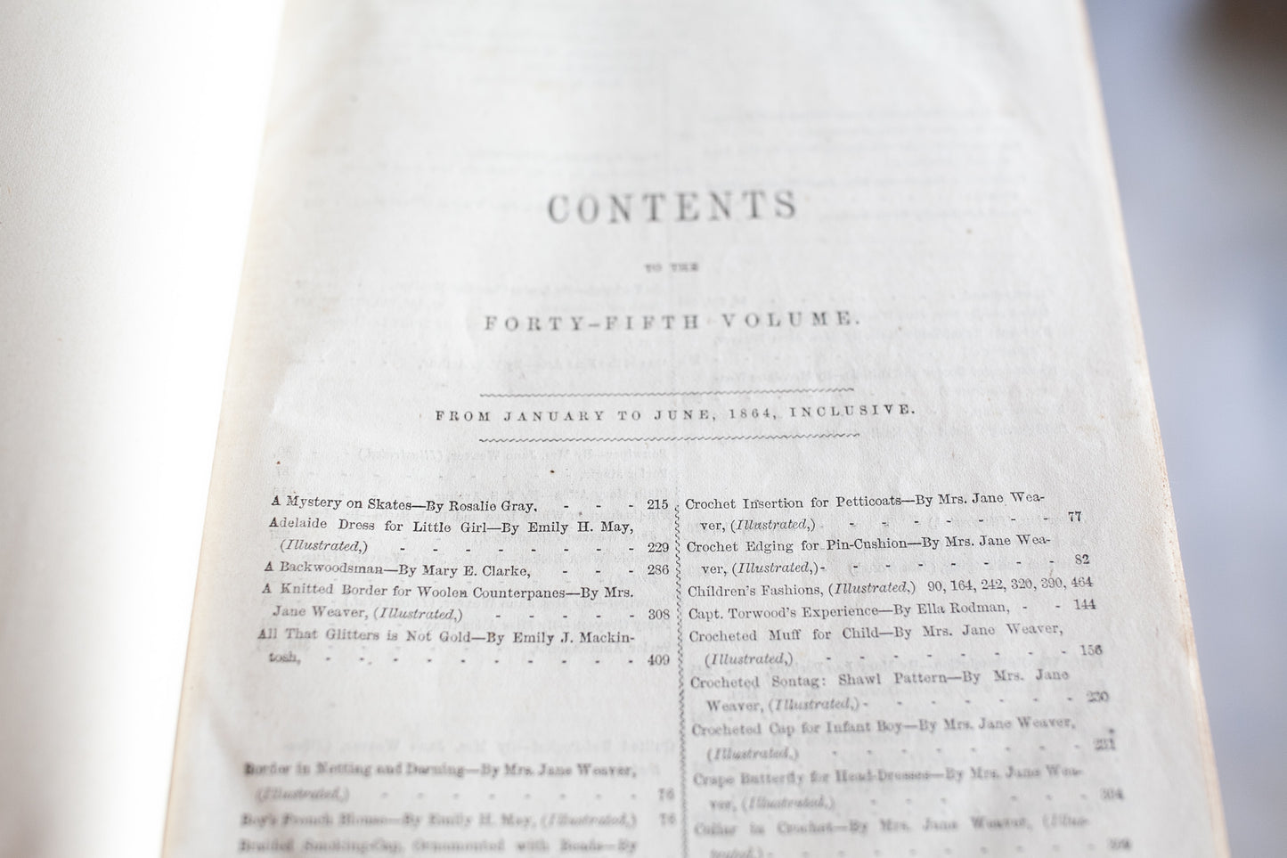 Antique Book- 1864 Peterson’s Magazine - Civil War Fashion Dresses Clothing Hairstyles Craft Art