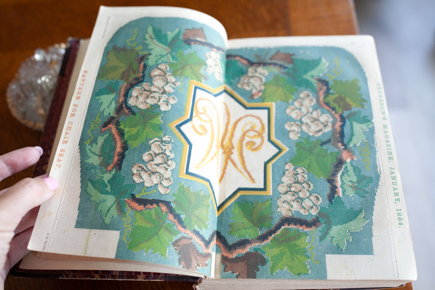 Antique Book- 1864 Peterson’s Magazine - Civil War Fashion Dresses Clothing Hairstyles Craft Art