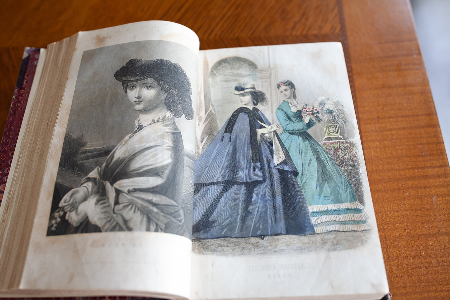 Antique Book- 1864 Peterson’s Magazine - Civil War Fashion Dresses Clothing Hairstyles Craft Art