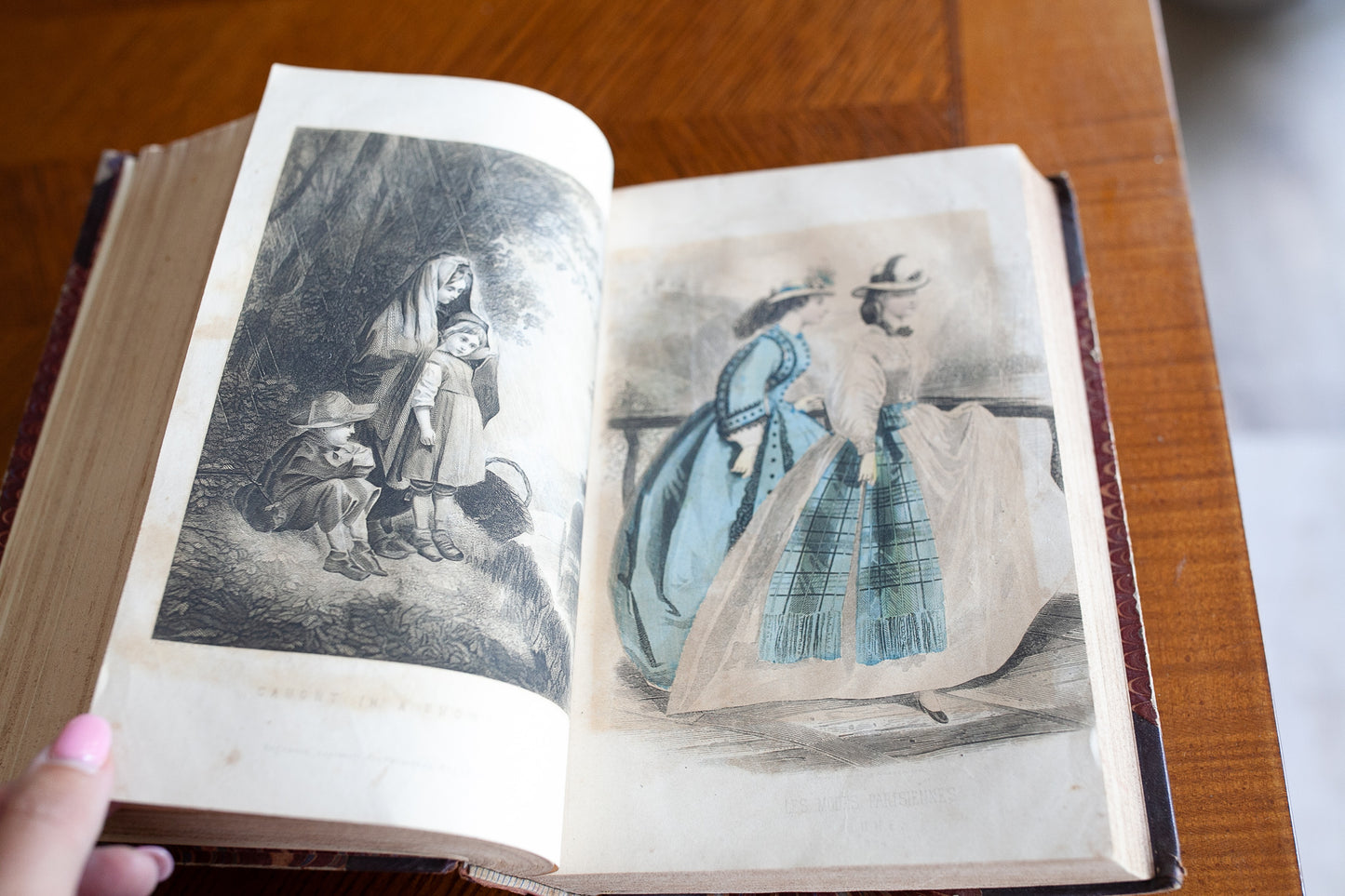 Antique Book- 1864 Peterson’s Magazine - Civil War Fashion Dresses Clothing Hairstyles Craft Art