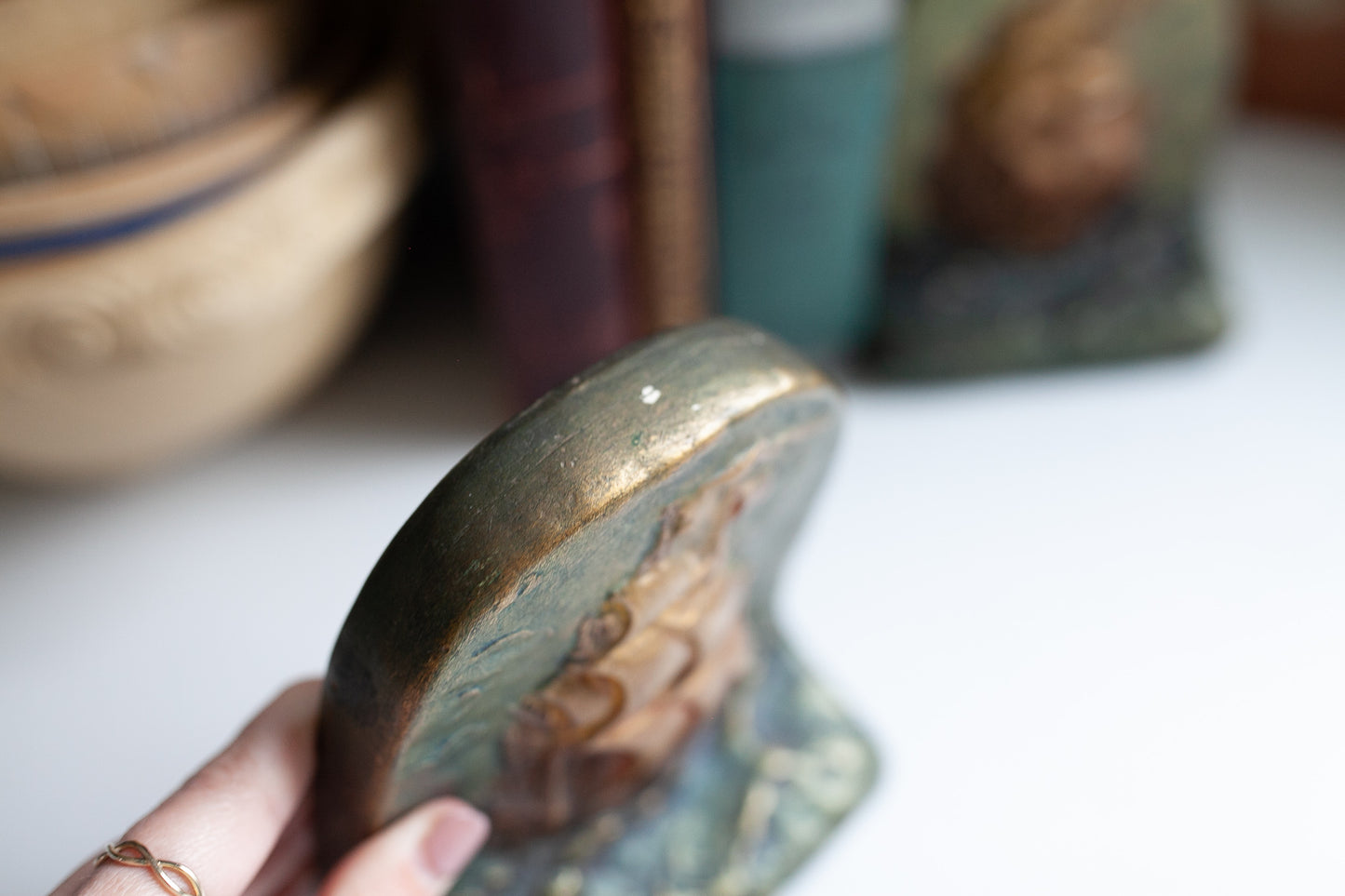 Nautical Bookends- Vintage Bookend- Ships