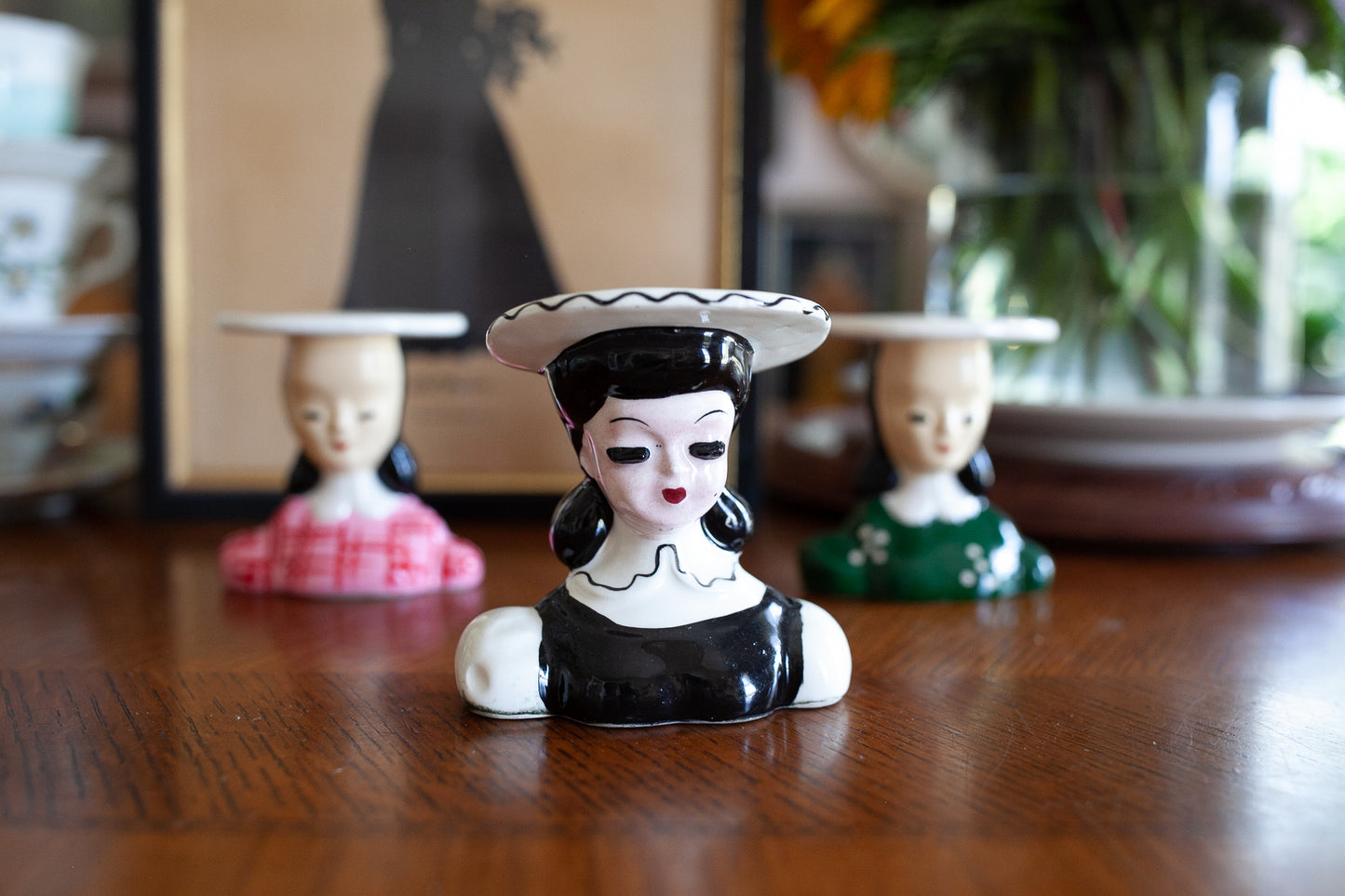 Vintage Head Vase - Lady Head vase - Mini Head Vase