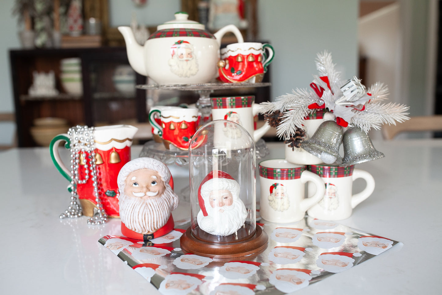 Vintage Santa Head- Santa Decoration- Christmas Decor