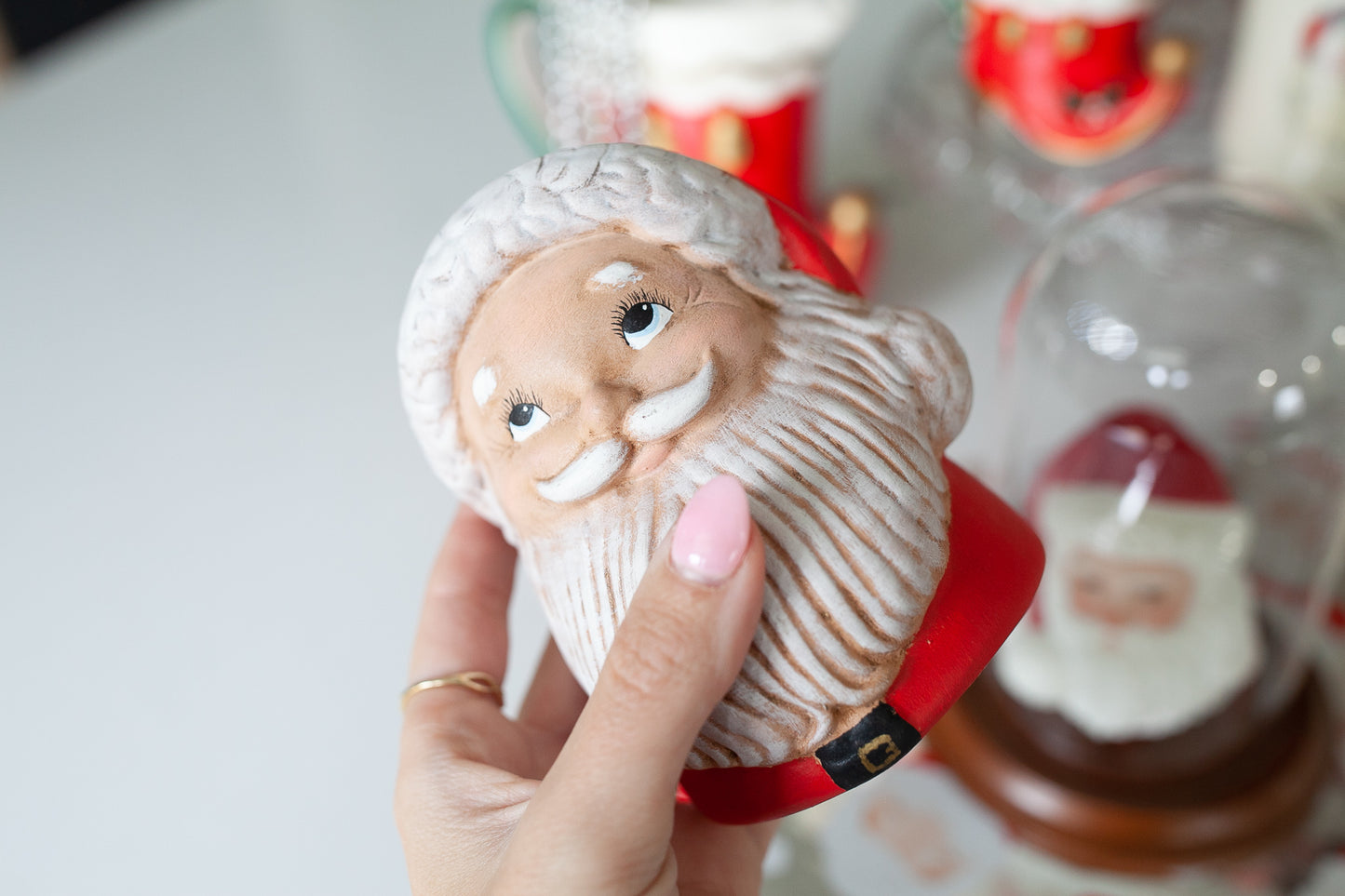 Vintage Santa Head- Santa Decoration- Christmas Decor