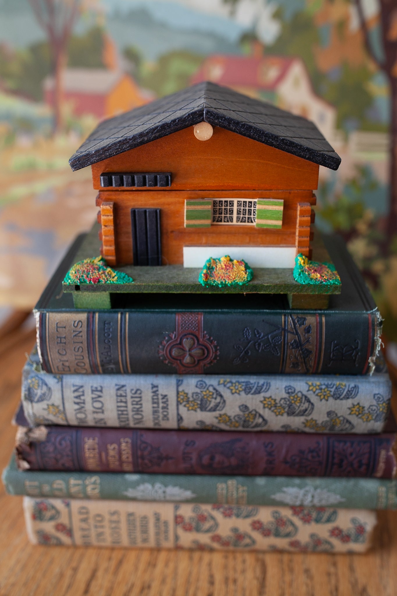 Vintage Music Box- Chalet Style House Music Box -Made in Japan