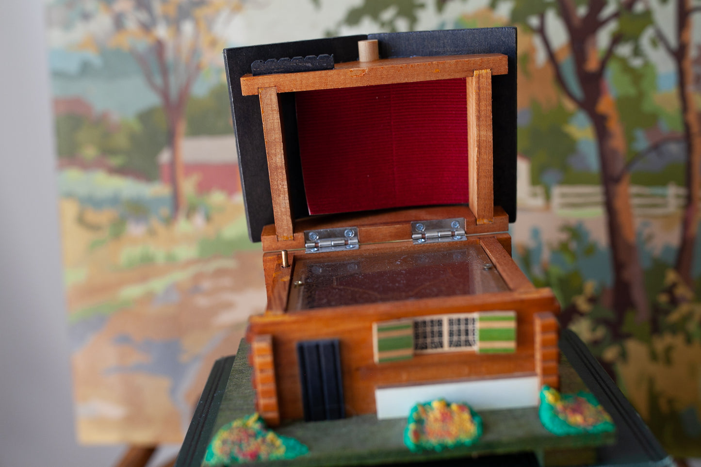 Vintage Music Box- Chalet Style House Music Box -Made in Japan