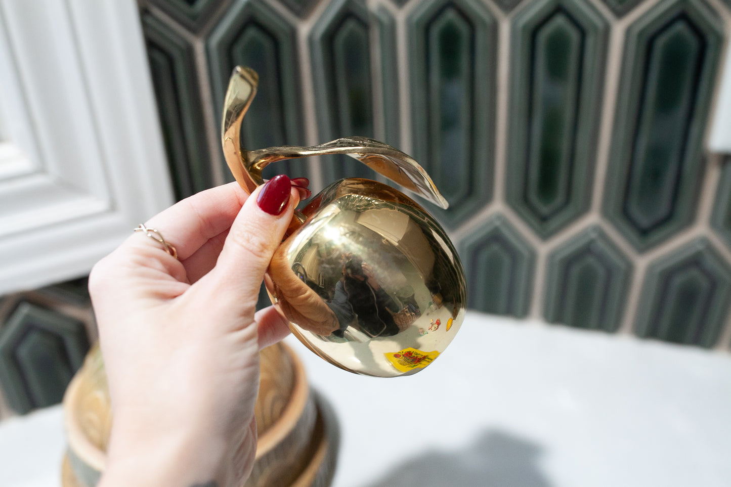 Vintage Brass Apple Bell