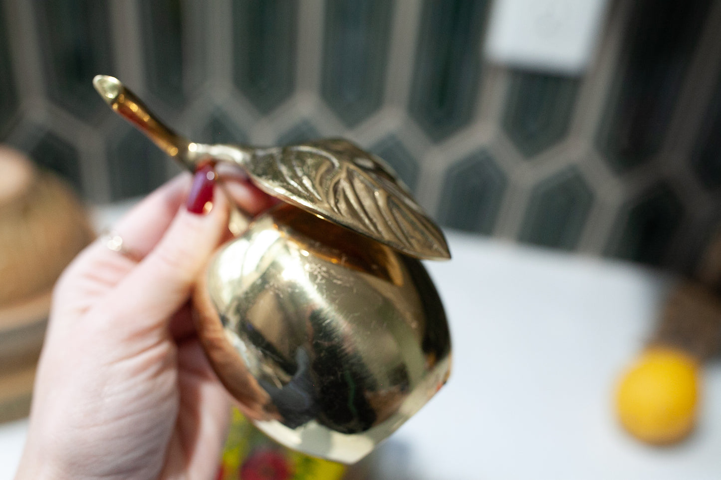 Vintage Brass Apple Bell