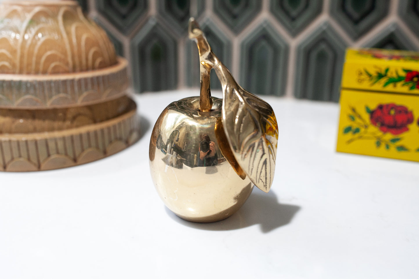 Vintage Brass Apple Bell