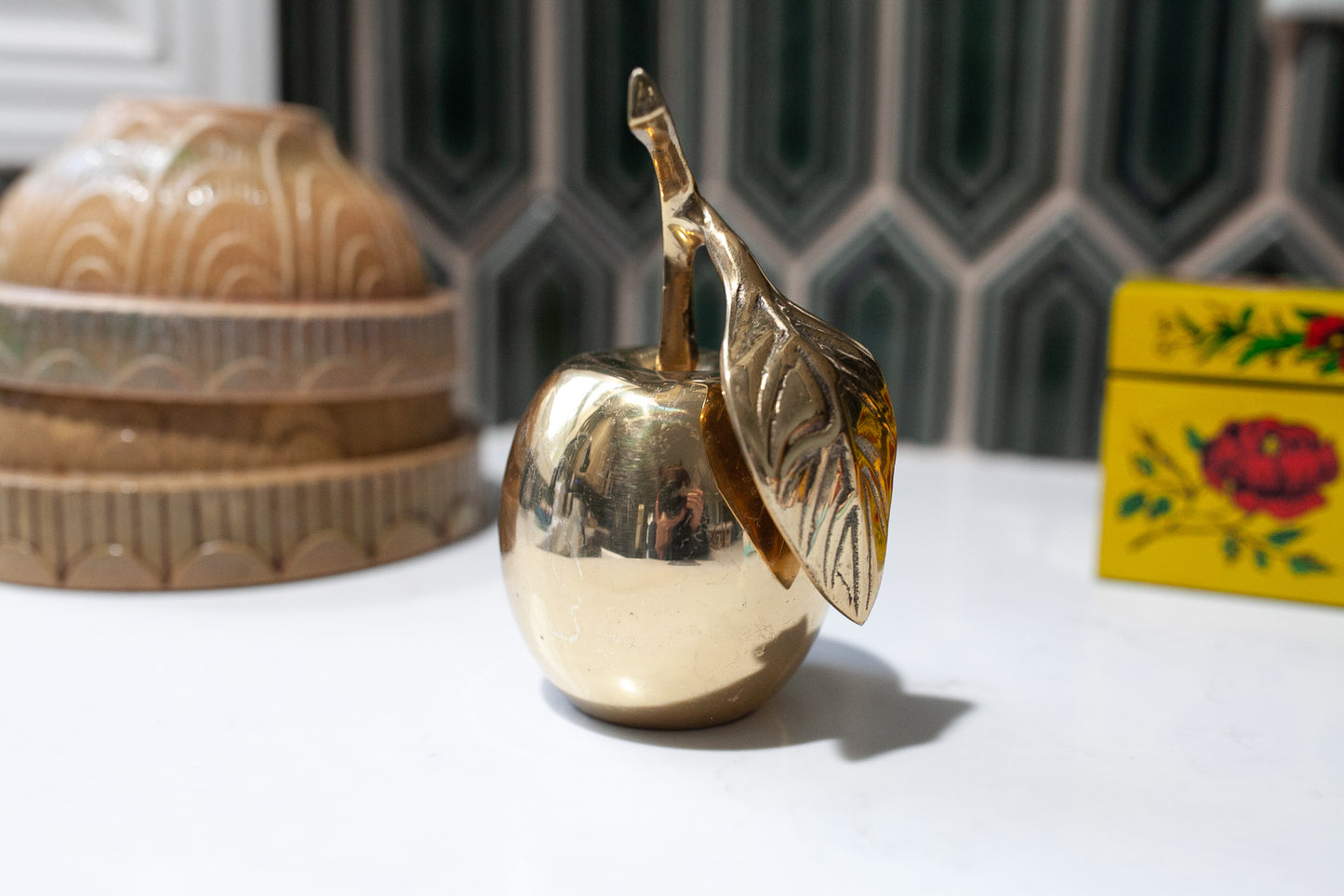 Vintage Brass Apple Bell