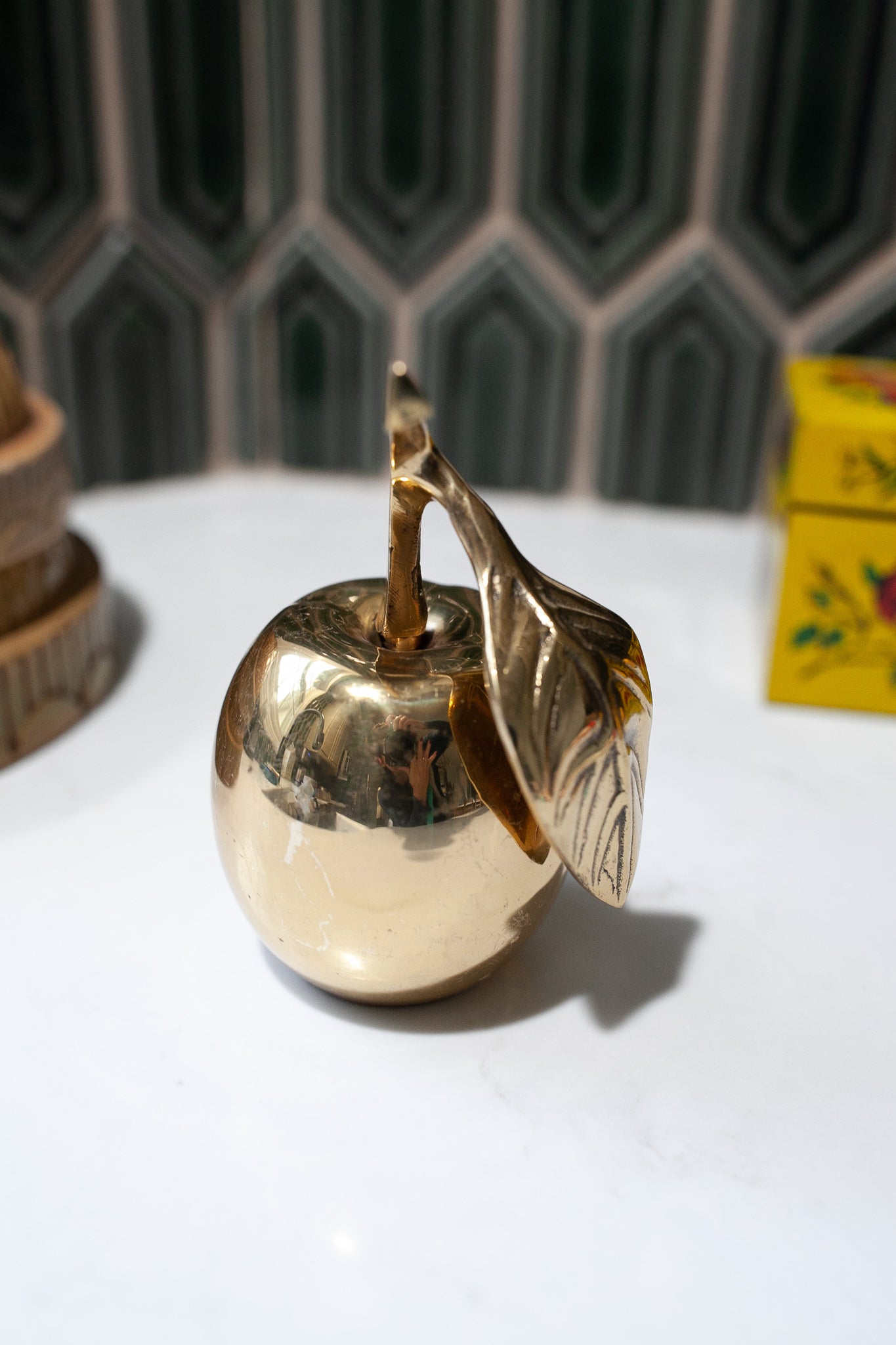 Vintage Brass Apple Bell