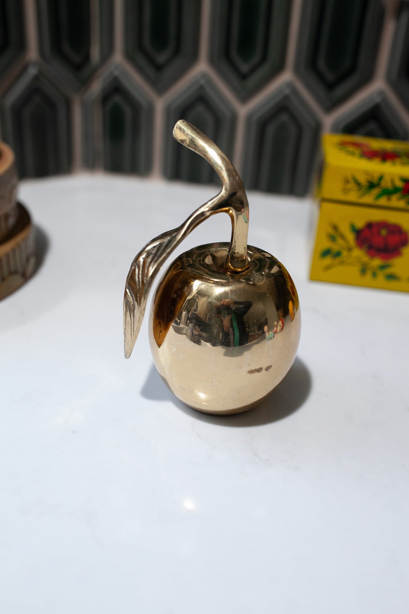Vintage Brass Apple Bell
