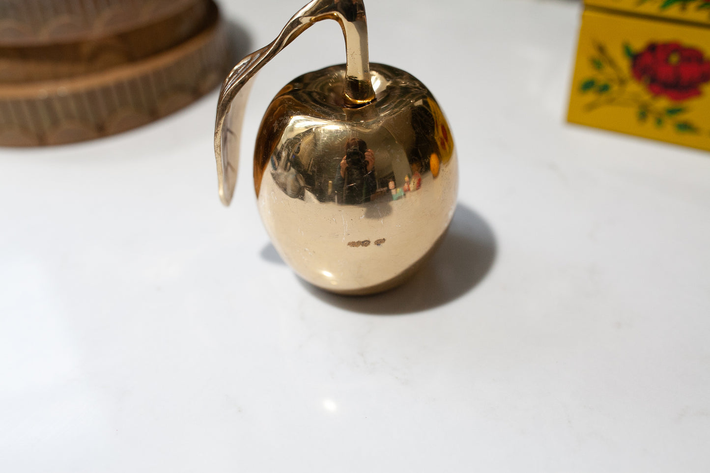 Vintage Brass Apple Bell