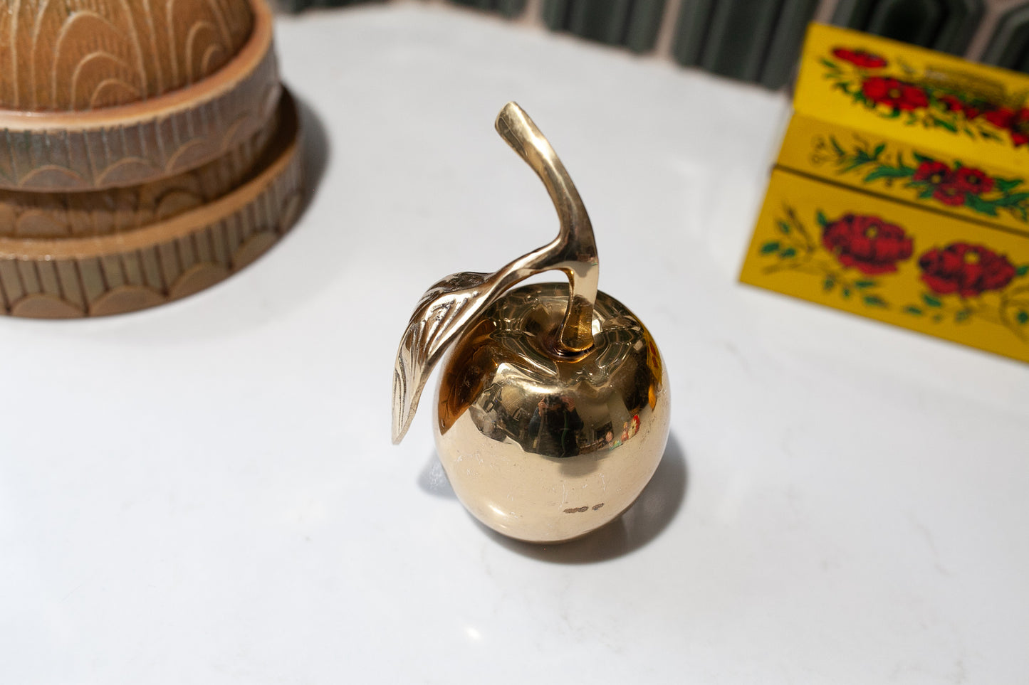 Vintage Brass Apple Bell