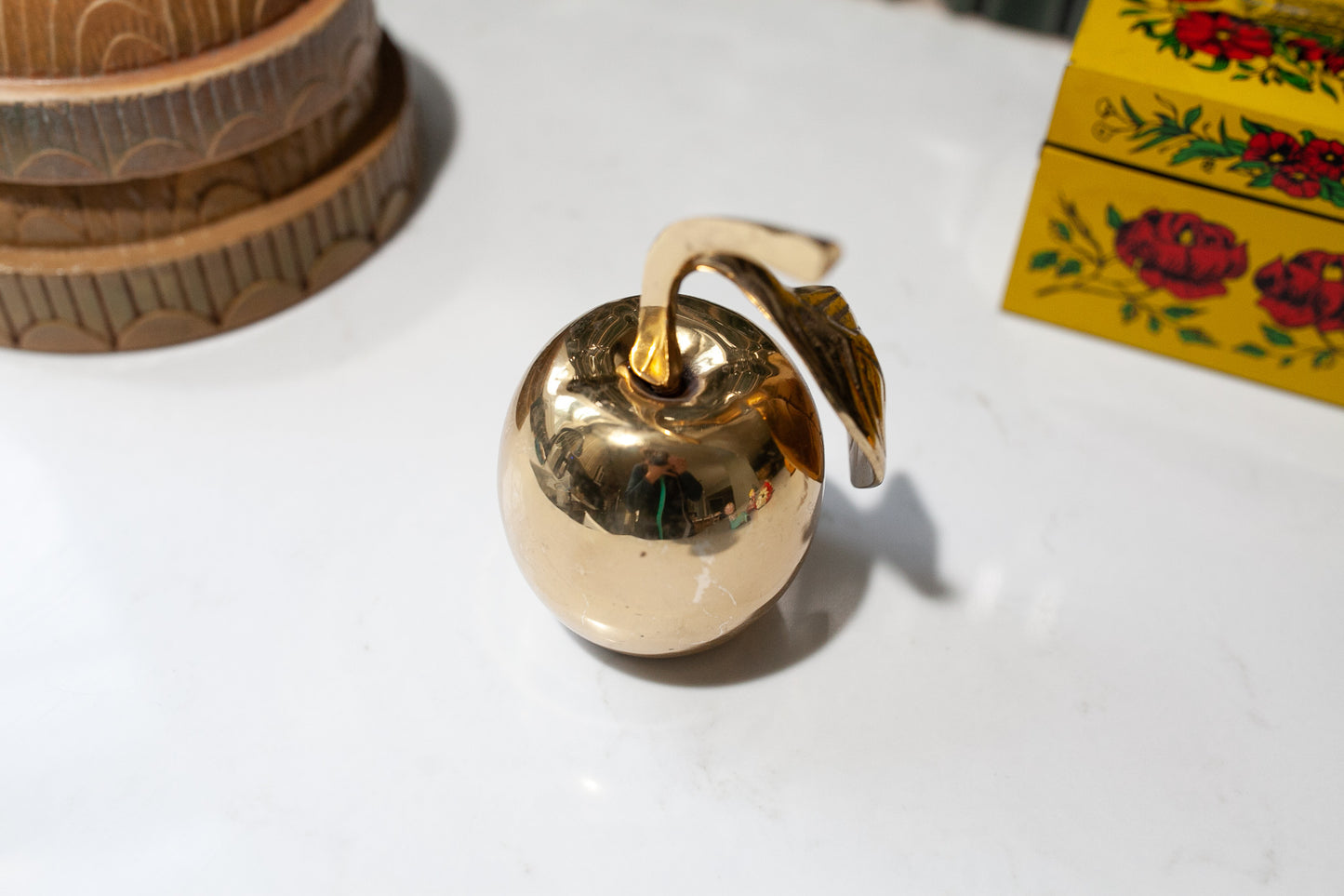 Vintage Brass Apple Bell