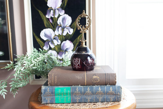 Vintage Glass Bell- Red Glass Bell- Made in Poland
