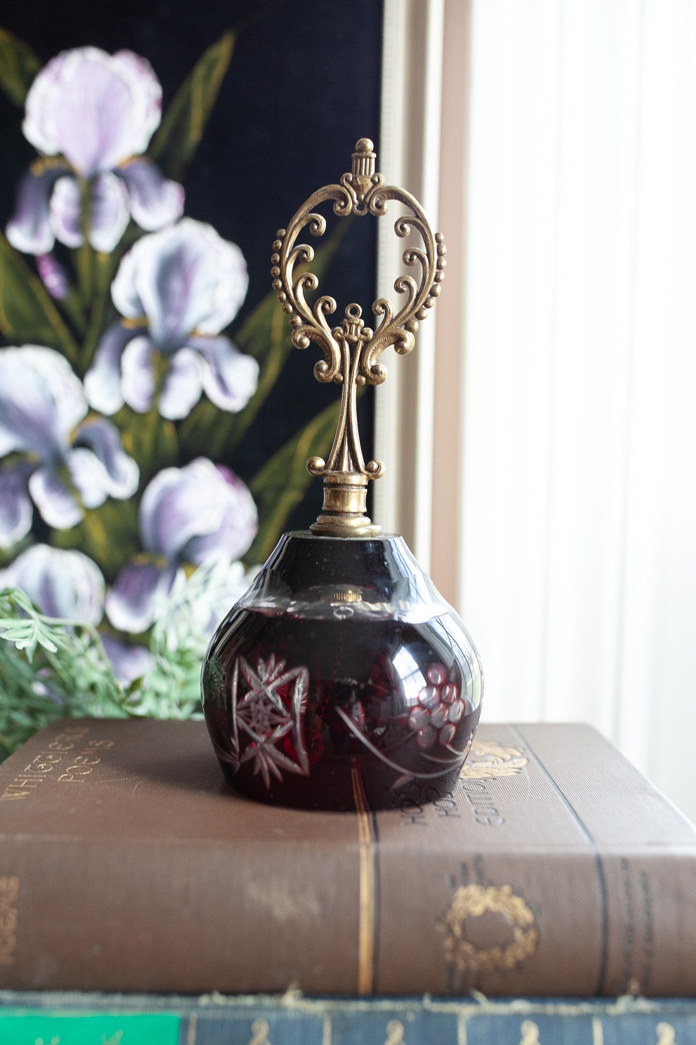Vintage Glass Bell- Red Glass Bell- Made in Poland