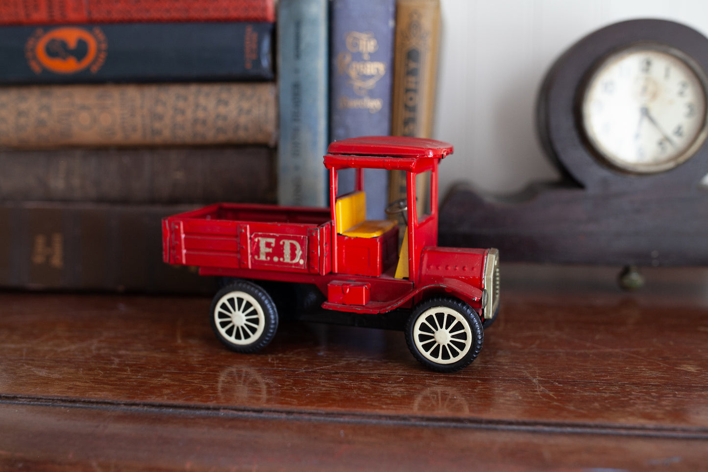 Vintage Toy Truck - Tin Toy Fire Truck -Made in Japan -Friction Toy