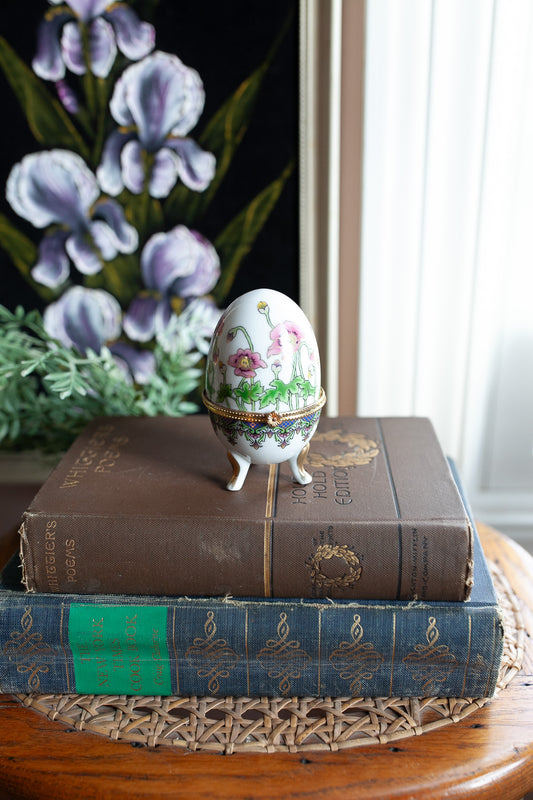 Vintage Egg Trinket Box- Egg