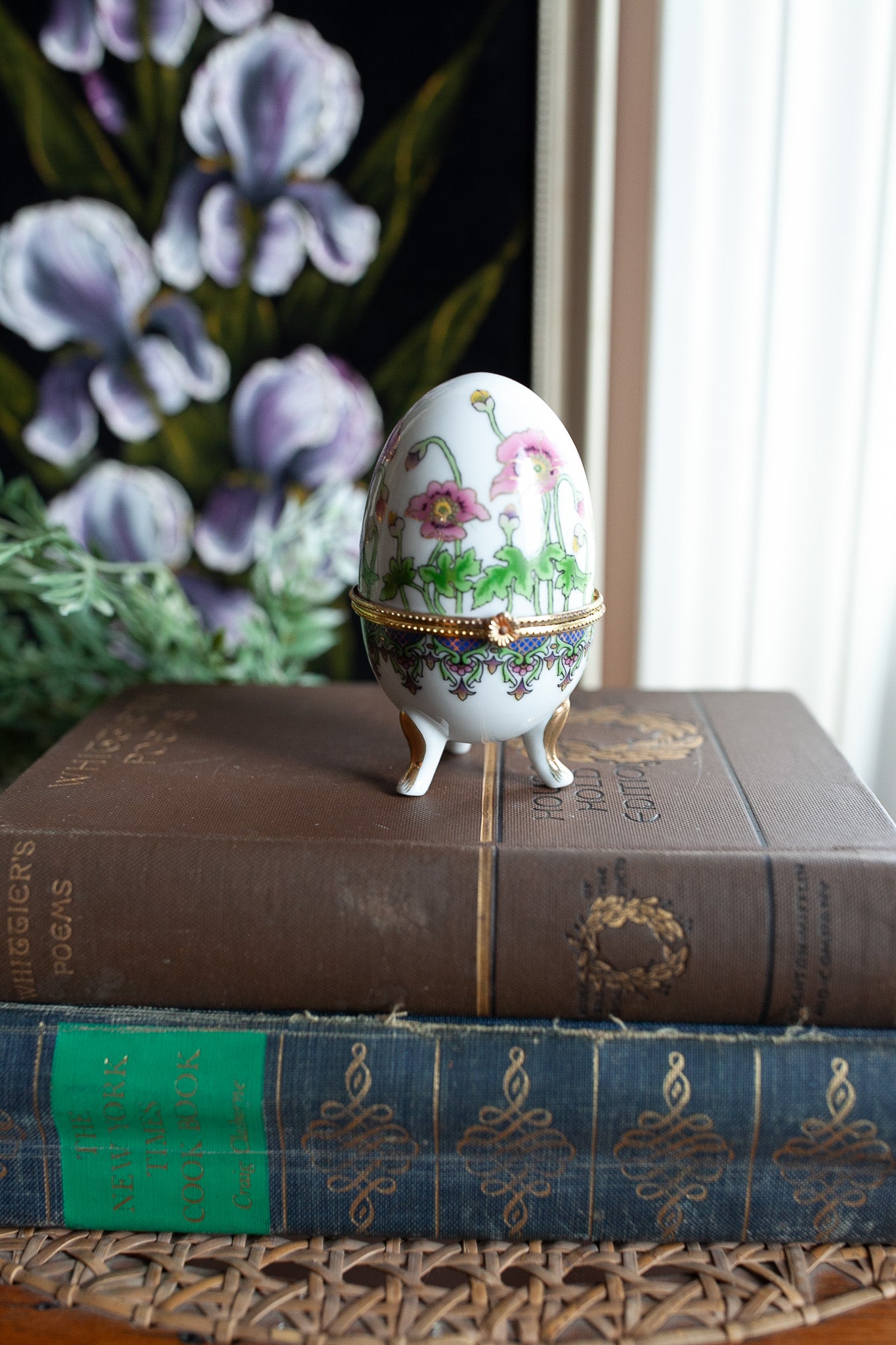 Vintage Egg Trinket Box- Egg