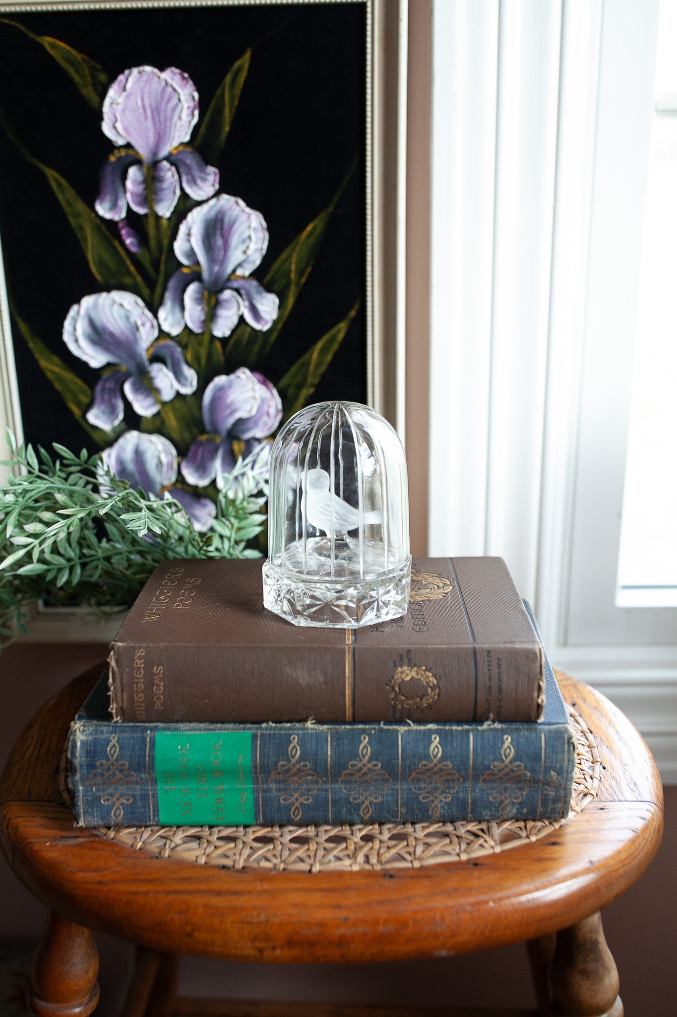 Vintage Bird- Crystal Birdcage with Crystal Bird - HofBauer 1981 Echt Bleikristall