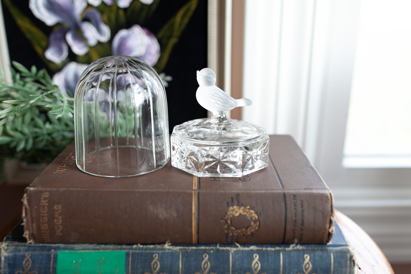 Vintage Bird- Crystal Birdcage with Crystal Bird - HofBauer 1981 Echt Bleikristall