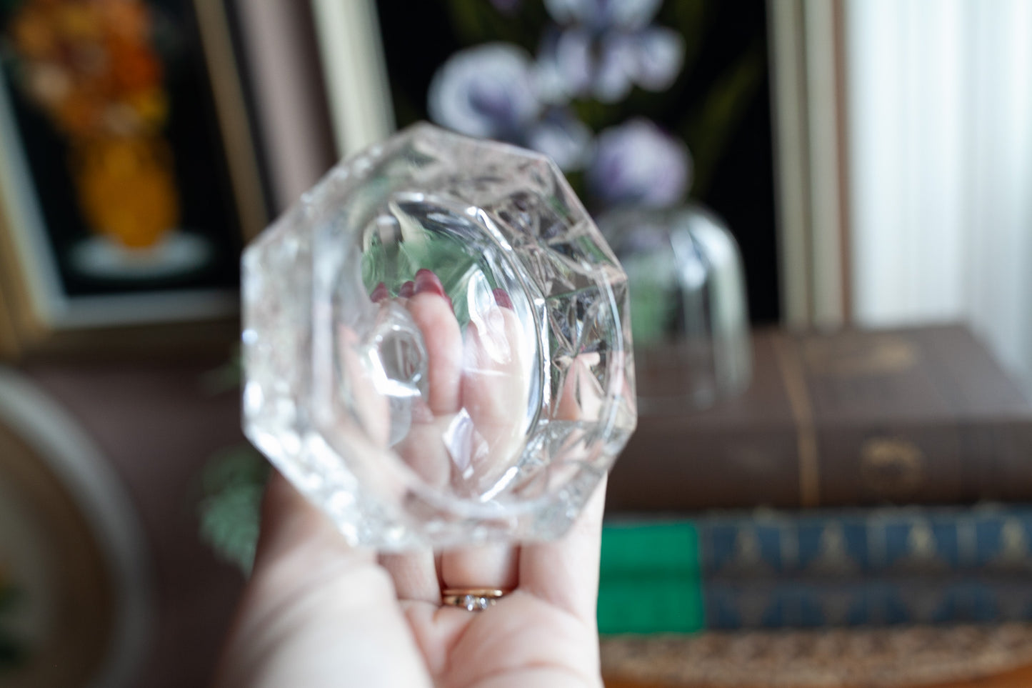 Vintage Bird- Crystal Birdcage with Crystal Bird - HofBauer 1981 Echt Bleikristall